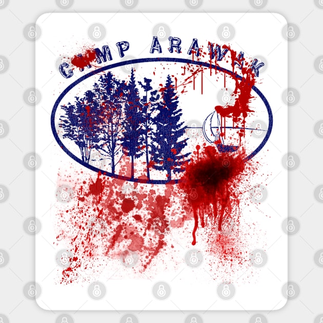 Angela's Camp Arawak Tee - Sleepaway Camp Sticker by darklordpug